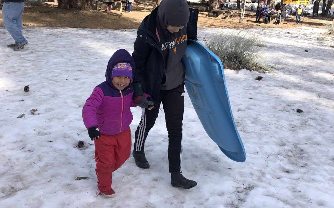 Sledding in Eagles Roost!